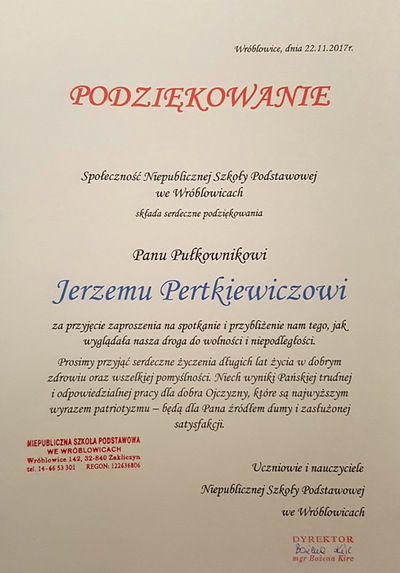 32. Wybrane współczesne pamiątki Jerzego Pertkiewicza.
