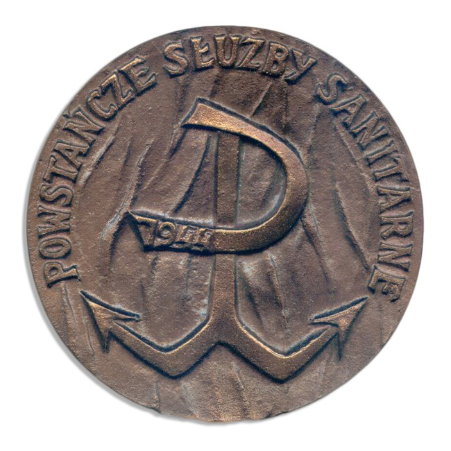 Rewers medalu Digno Laude.