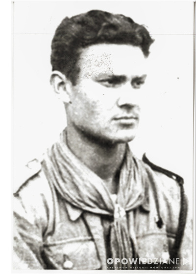 Tadeusz Stankiewicz w mundurze harcerskim drużynowego, 1947 r., zbiory rodzinne